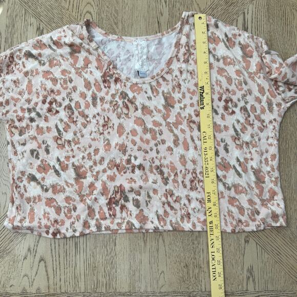 Sadie & Sage Cropped Long Sleeve Animal Print Top Small‎ - Picture 7 of 7